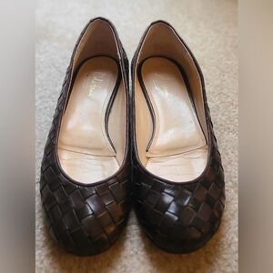 Cole Haan Women's Dark Brown Woven Loafers